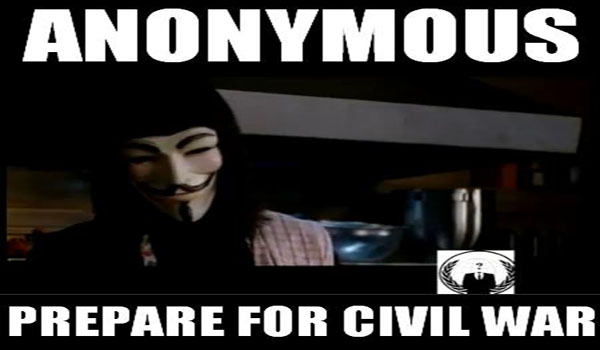 Anonymous Calls for Civil War to Overthrow the US Government