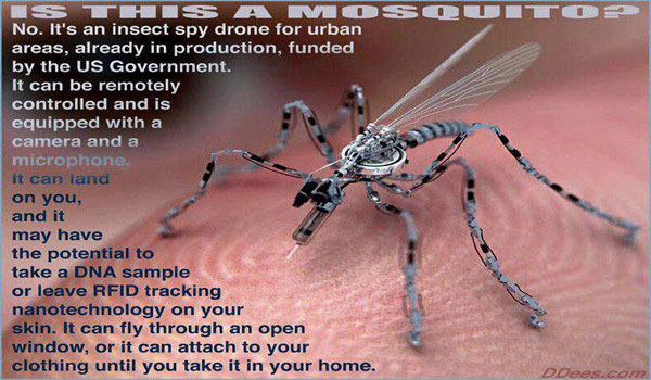 This Is Not A Mosquito It’s An Insect Spy Drone For Urban Areas Already In Production Funded By The Gov