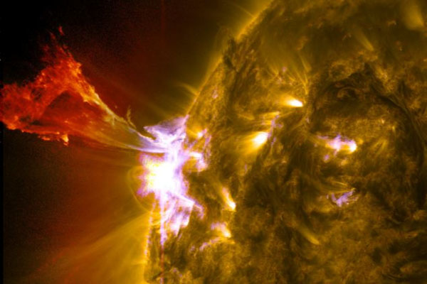Look out! Nasa releases stunning image of giant 'solar whip' as sun heads for 11 year solar maximum