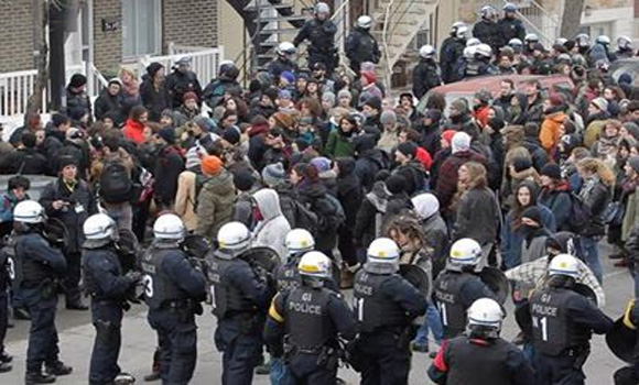 Irony in Canada 300 Arrested at Protest Against Police Brutality