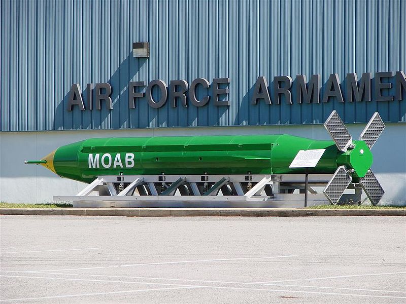 The Mother of All Bombs: a “great weapon” to use on Iran, says US air force chief