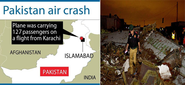 Bhoja Air Boeing 737 crashes in Pakistan, all 127 on board killed (VIDEO, PHOTOS)