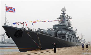 Russian ships arriving in China for naval war game