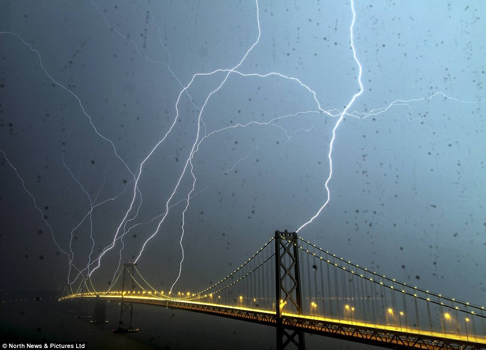 San Franfrazzled: Once-in-a-lifetime picture of lightning striking iconic bridge