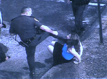 Video: Rhode Island Cop Still Employed Despite Conviction of Kicking Woman to Head