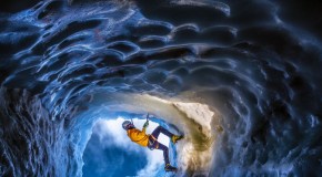 Cave new world: Photographer captures breathtaking and ever-changing ice caverns of the French Alps