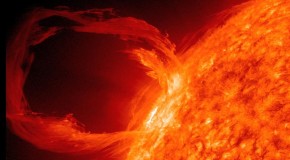 Here comes the sun: Astonishing ‘whip’ half a million miles long spotted on solar surface (and scientists say radiation from it is heading for earth)