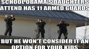 School Obama’s Daughters Attend Has 11 Armed Guards