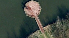 Caught on Google Earth: Does this shocking satellite image show a brutal murder being carried out at a lakeside in the Netherlands?