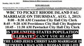 Westboro Baptist Church Misspells “Illiterate” On Flyer Accusing People Of Being Illiterate