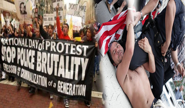 Americans protest against police brutality