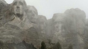 Viral Photo From the Re-Opening of Mt. Rushmore; Are the Forefathers Crying?