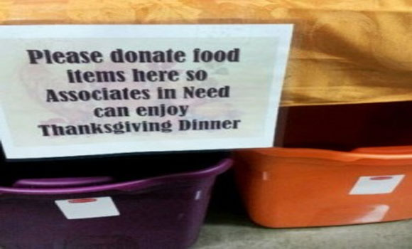 Collecting Donations For Wal-Mart Employees That Cannot Afford Thanksgiving Dinner