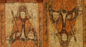 The devil really IS in the detail! Fascinating 16th century mural of Henry VIII which turns into an image of SATAN when viewed upside down