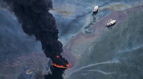 The devastation of Deepwater Horizon from above: Mesmerizing photos show Gulf’s 210 MILLION gallon oil slick