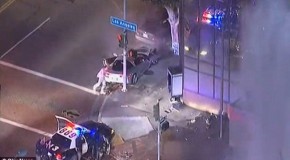 WATCH: The moment LAPD officer shot dead ‘drunk’ Corvette driver live on TV