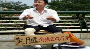Chinese Man Sells His Legs for $60,000 in Guangzhou