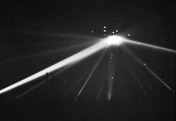 Searchlights Converging On Huge UFO In Battle Of LA