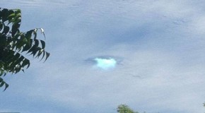 What caused a mystery hole in the clouds above California?