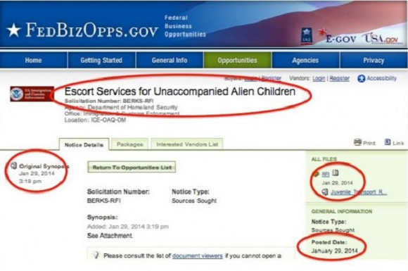 Government Advertised In JANUARY For “Escorts” For 65,000 Illegal Alien Children To Be “Resettled”