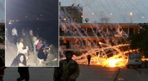 Israelis pictured eating POPCORN and clapping as they watch deadly bombardment of Gaza