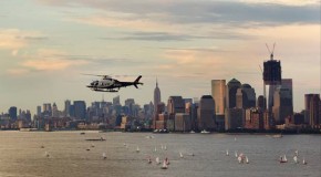 New York police helicopter clashes with amateur drone pilots