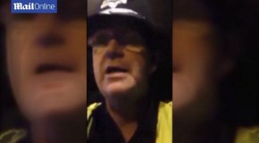 ‘I will knock you clean f***ing out’: Policeman suspended after being caught on camera threatening a young woman TWICE as he patrolled a town centre