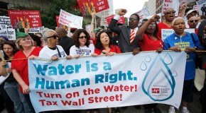 Thirsty for justice: Detroit protesters flood streets over water shutdown