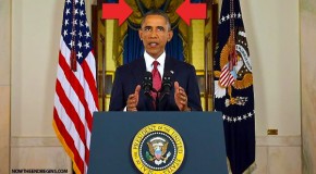 Photo From Last Night’s Speech Reveals Obama Wearing A ‘Head Of Horns’