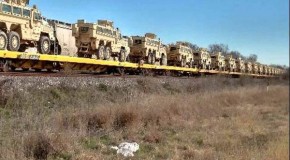 Military vehicles are being shipped to a closed Texas Walmart ahead of Jade Helm? (Photos)