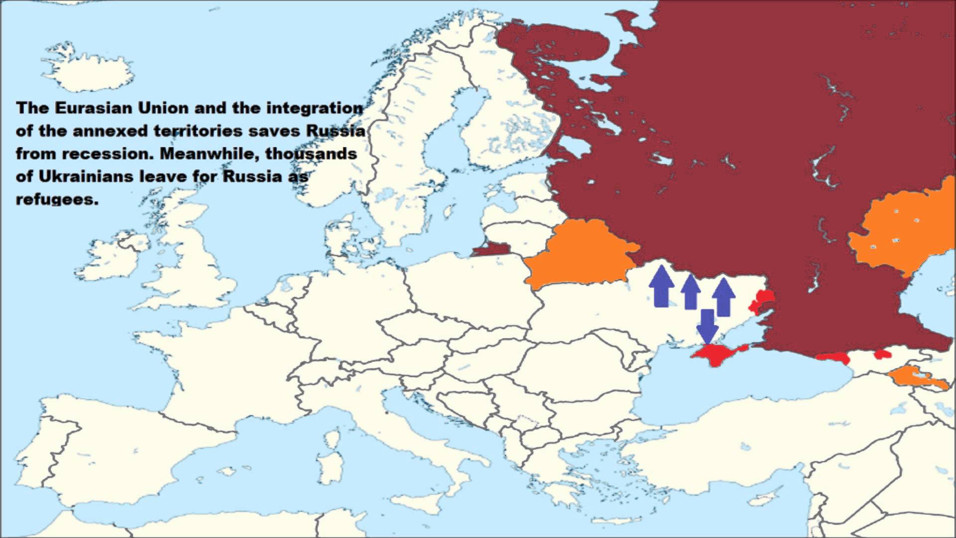 Realistic 2015 World War 3-WW3 Simulation Part 1 Russia Europe Expansion(Eurasian Union, Abkhazia)