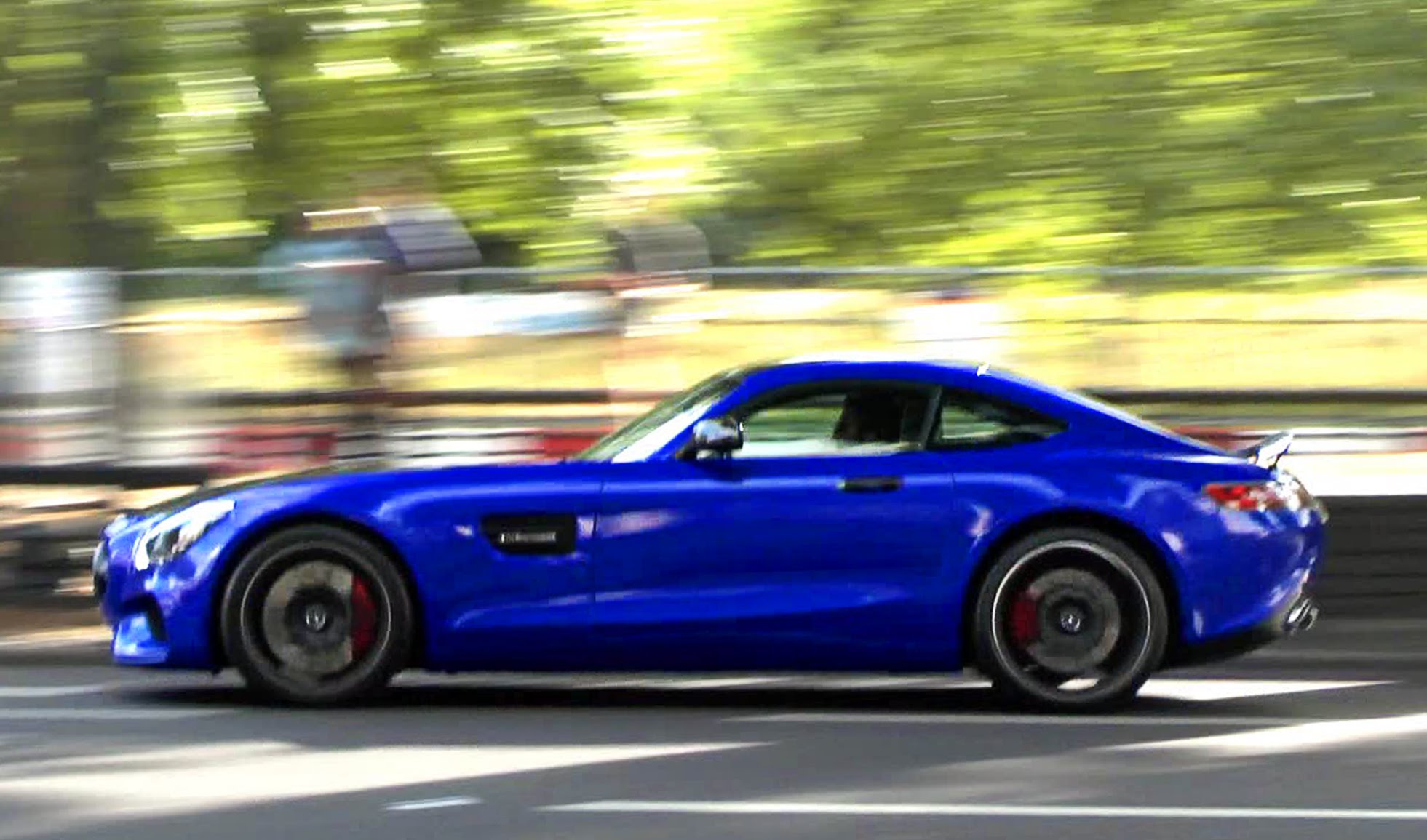 Blue AMG GT in London