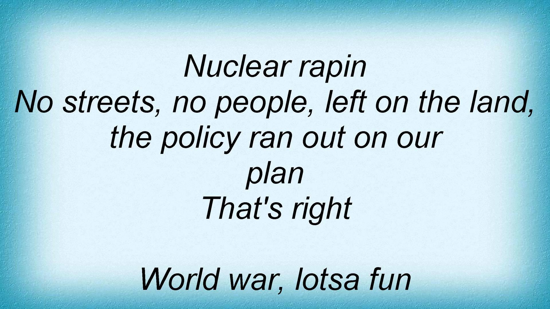 D.o.a – World War 3 Lyrics