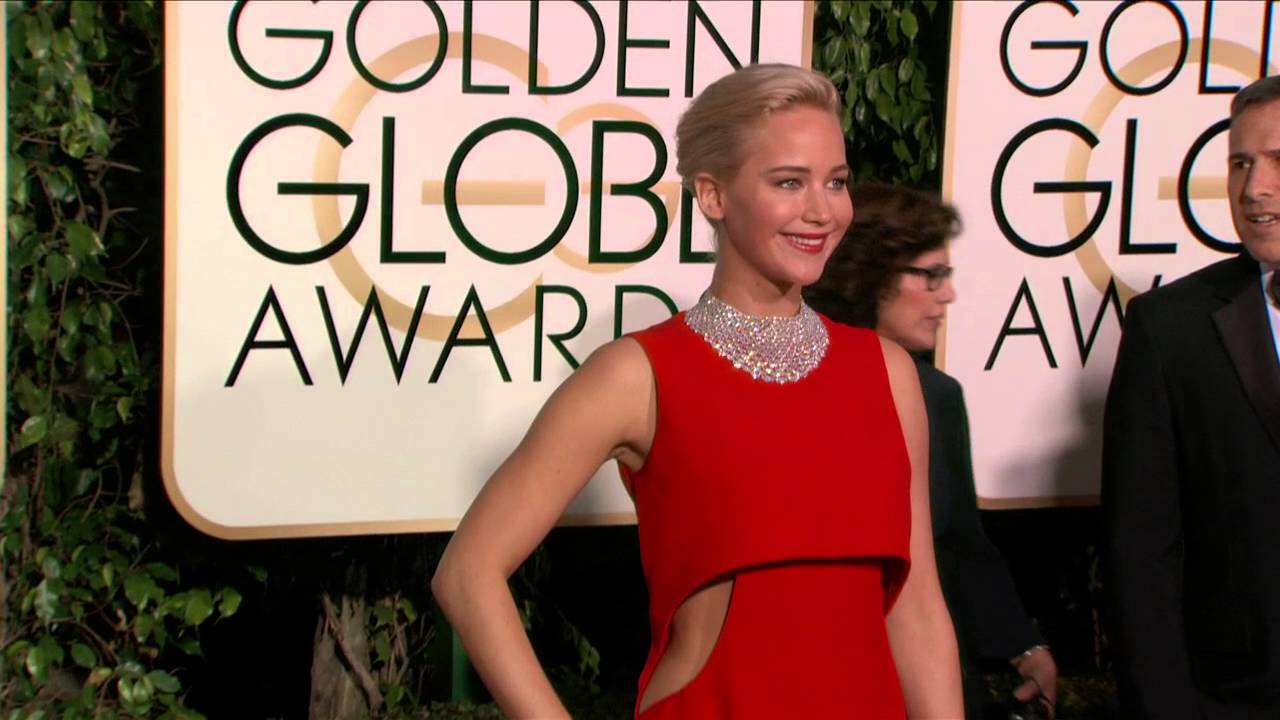 Jennifer Lawrence Golden Globe Awards Fashion Arrivals (2016)