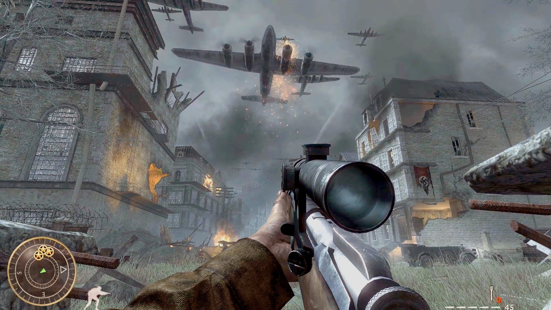 Call of Duty World at War – Vendetta Brutal Sniper Mission Gameplay