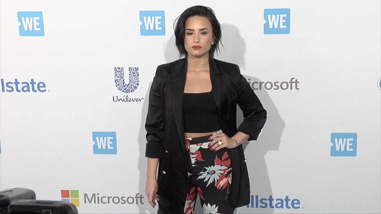 Demi Lovato WE Day California Blue Carpet Arrivals