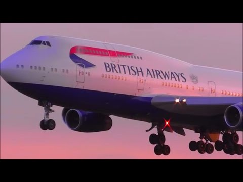 Sunset Heavies at London Heathrow Airport, LHR | Over 30 Minutes! |  20/04/16