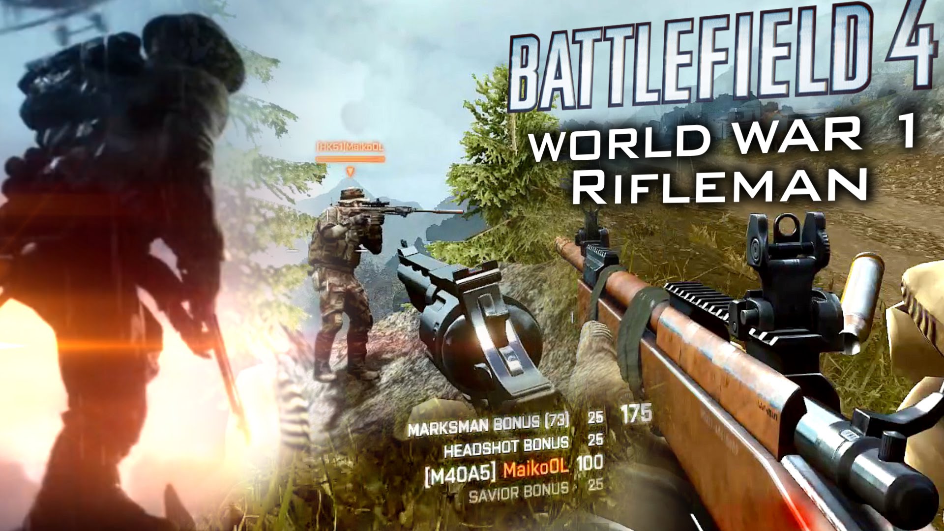 Battlefield 4: IRON SIGHT SNIPER – World War 1 Rifleman Loadout [60fps]