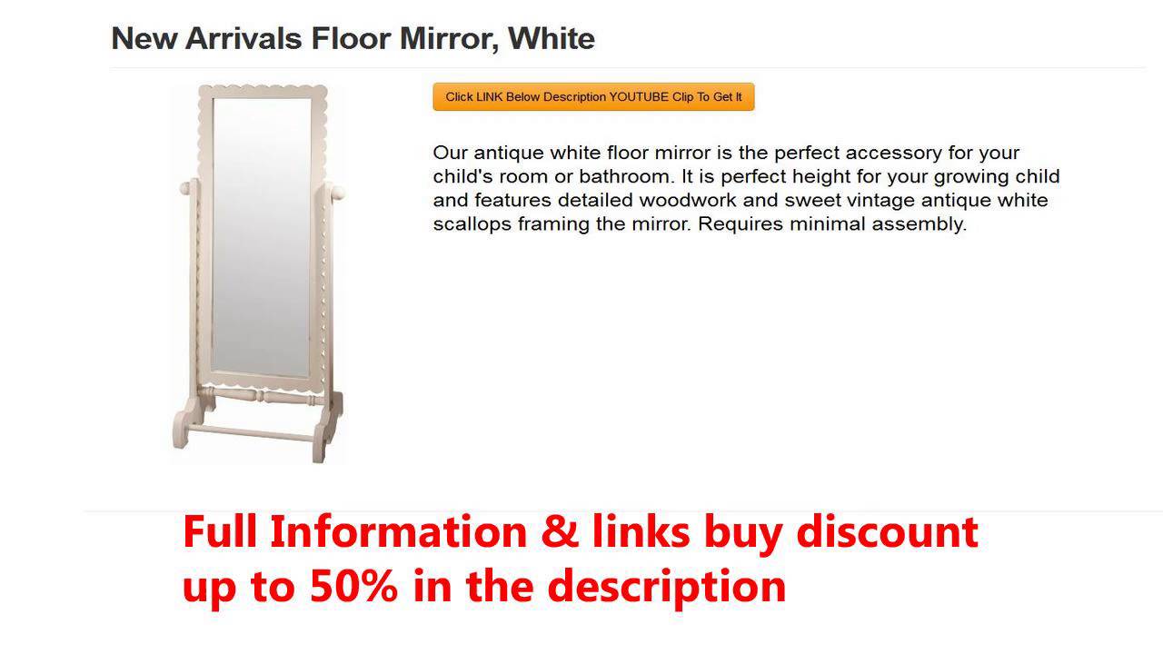 New Arrivals Floor Mirror, White