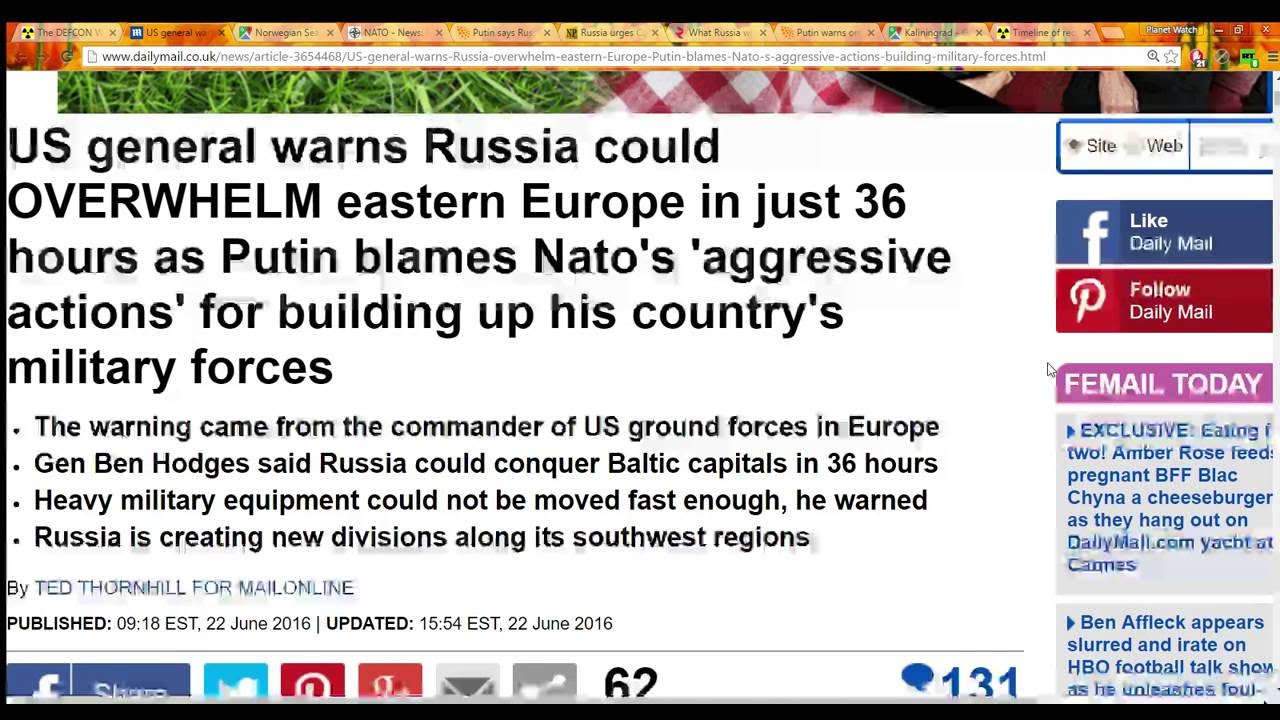 World War 3 with Russia – Is NATO Poking the Bear – June 23, 2016