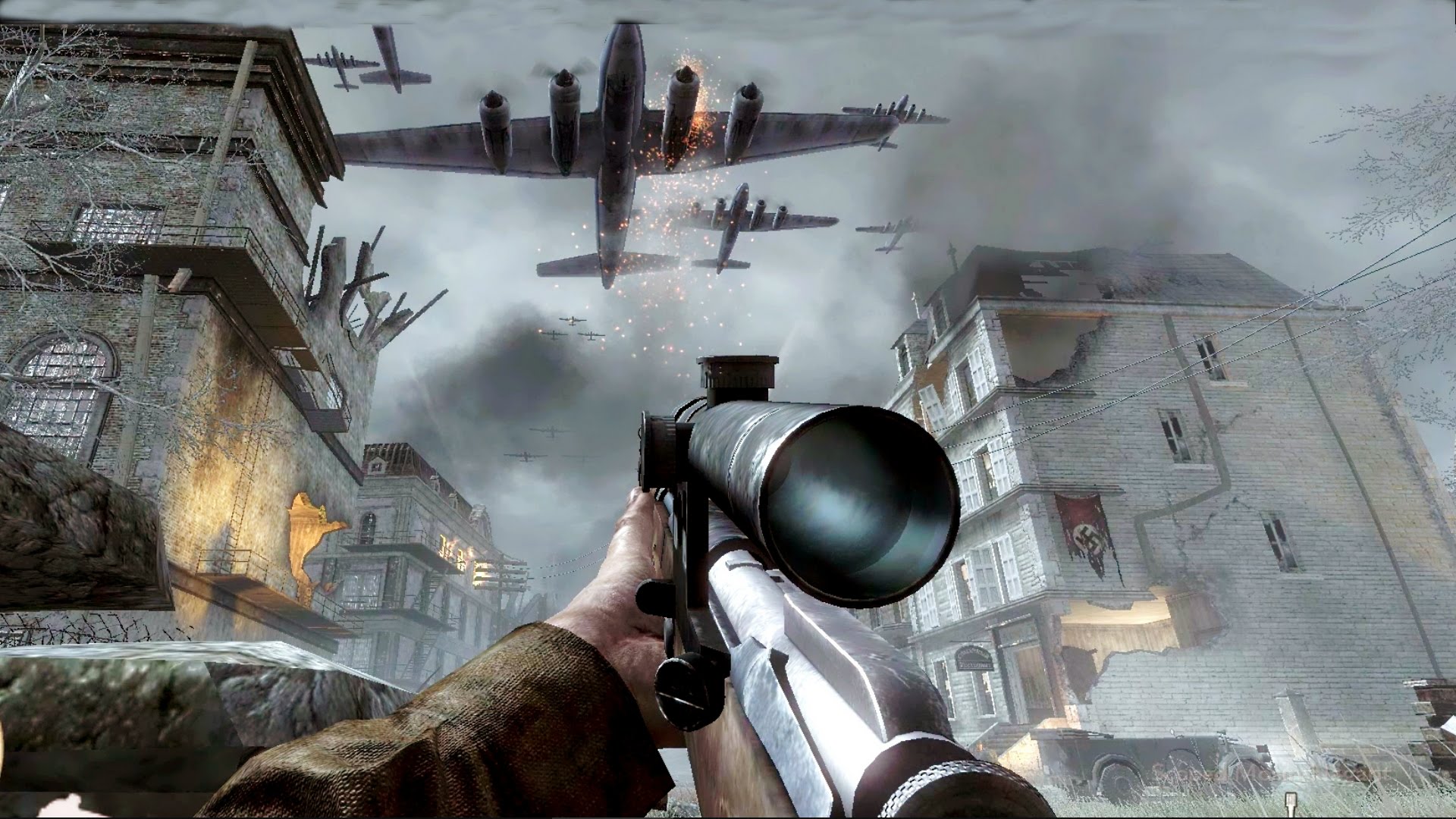 Call of Duty World at War Sniper Mission Gameplay Veteran