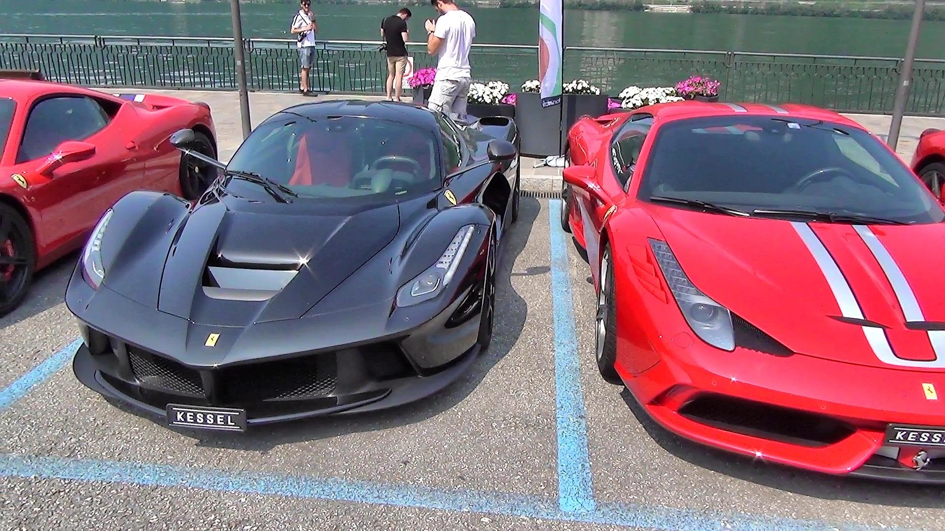 100 Supercars Arrivals and Parade at Cars and Coffee. Campione d’ Italia – Lugano. 2016