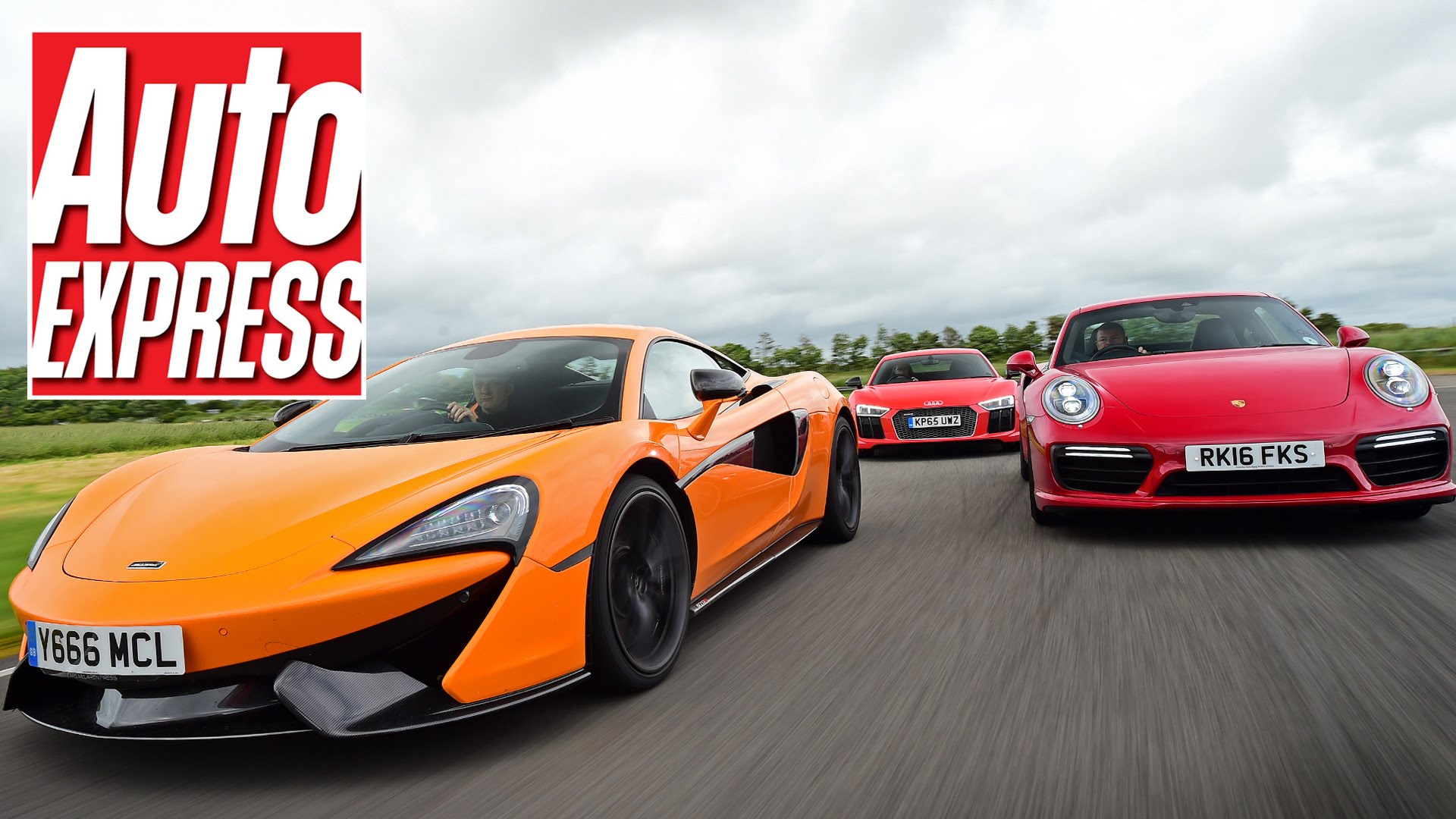 McLaren 570S vs Audi R8 V10 Plus vs Porsche 911 Turbo S: supercar track battle!