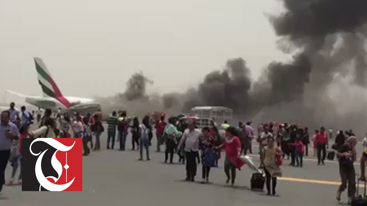 Must See: Emirates passengers flee burning plane
