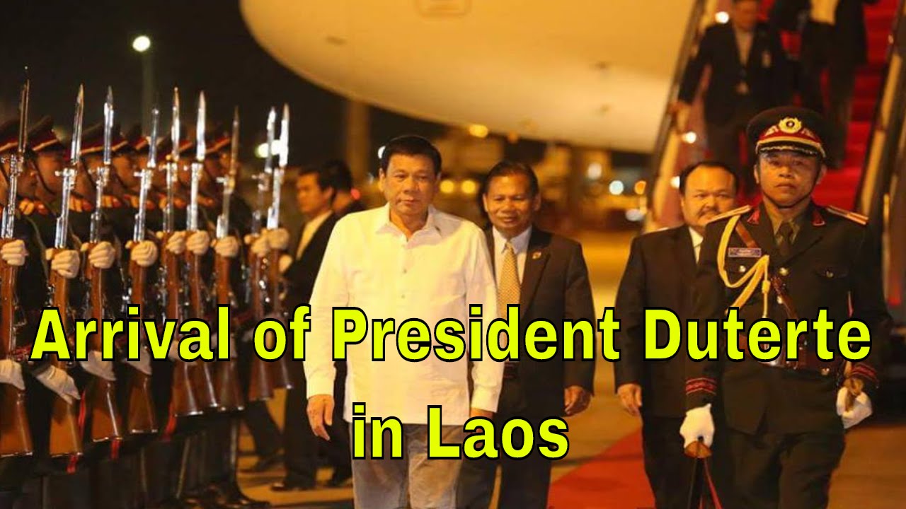 Arrival of President Duterte in Laos