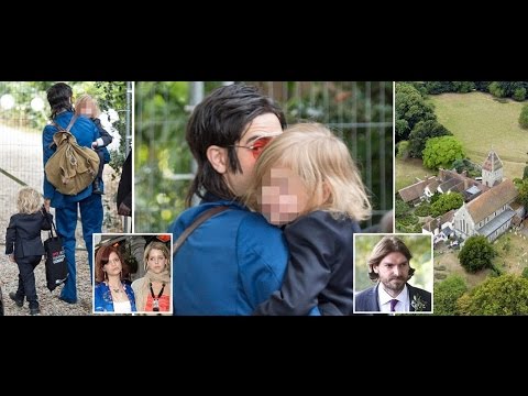 Thomas Cohen and his children lead the arrivals at Fifi Geldof’s wedding at same church where the fu