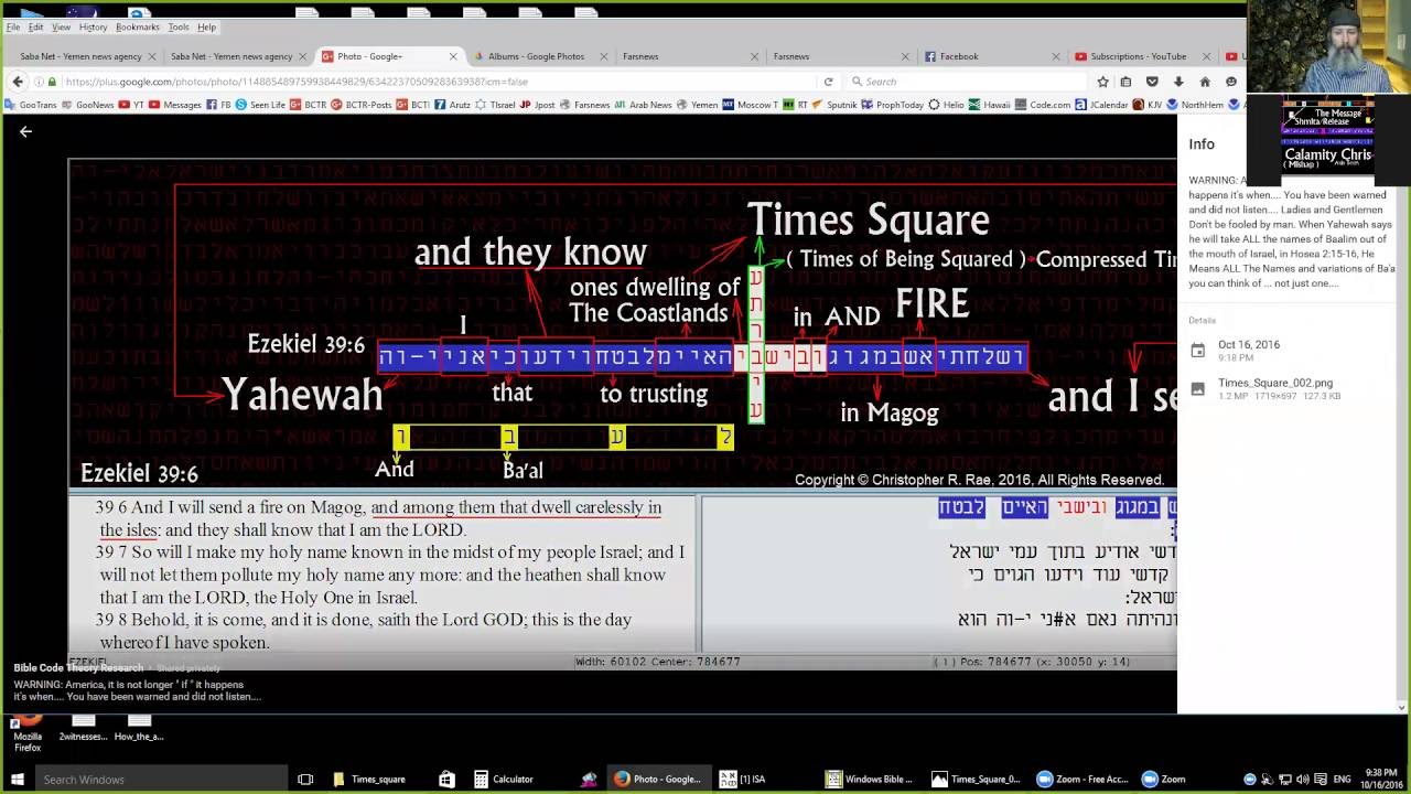 Bible Code Codesearchers Reveal Shocking Correlations with World War III events, Book of Revelation