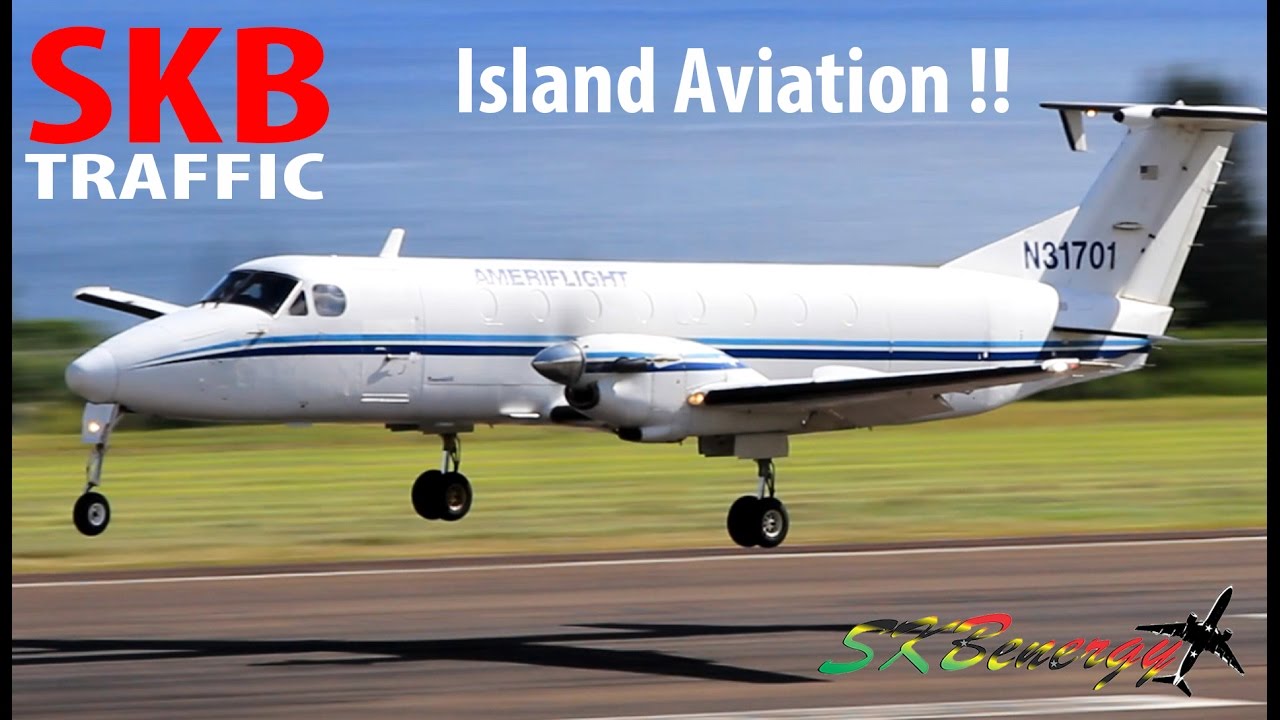 (6) Propeller Arrivals, Twin Otter, Beech 1900, Cessna Caravan, Navajo… @ St. Kitts Airport