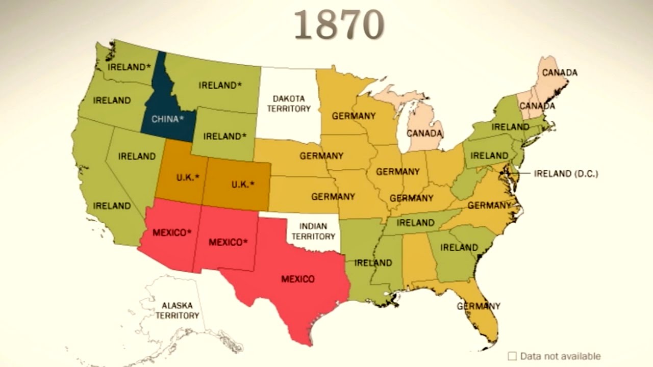America’s Sources of Immigrants (1850-Today)