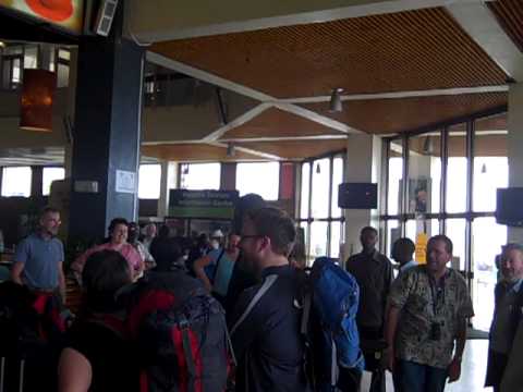 VSO Rwanda volunuteers at arrivals lounge at Kigali.MP4